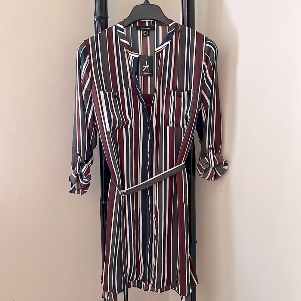 Striped shirt dress